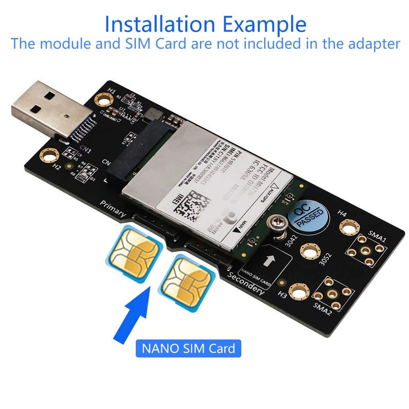 SUPERPLUS NGFF(M.2) to USB 3.0 Adapter with Dual Nano SIM Card Slot for 3G/4G/5G Module - Image 3